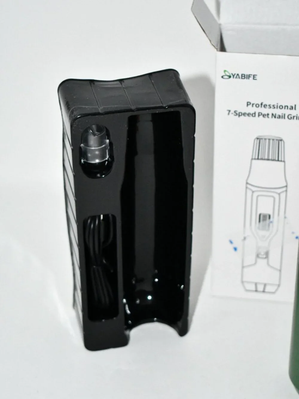 YABIFE 7-Speed Dog Nail Grinder, LED Light, Pet Nail Trimmer, NWT